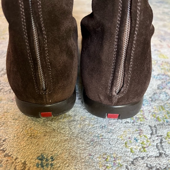 Prada Brown Suede Leather Designer Riding Boots Size 40 US 9.5 to 10 - Picture 11 of 13